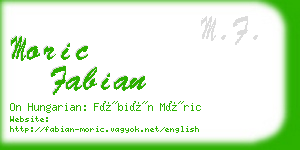 moric fabian business card
